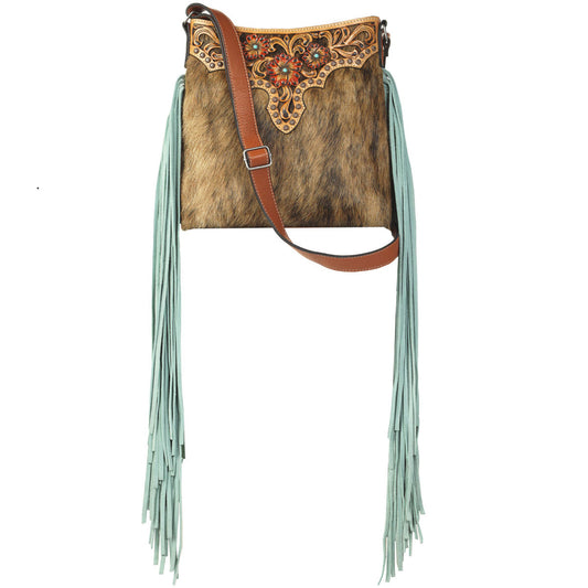 Ariat Lorelei Crossbody Bag Turquoise Tassel/Tan Calf Hair