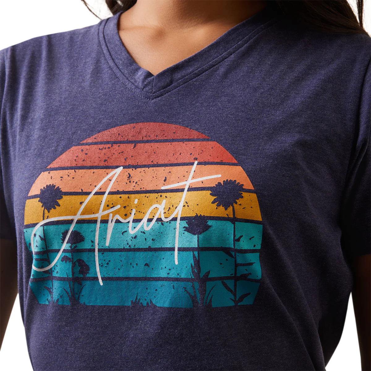 Ariat Womens REAL Horizon T-Shirt Navy Heather