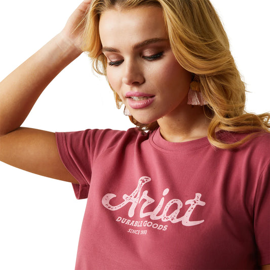 Ariat Womens Real Durable Goods Tee Earth Red