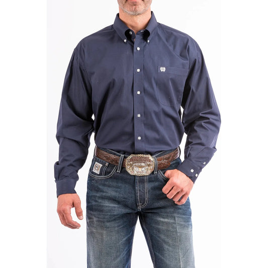Cinch Men's Solid Navy Button-Down Western Shirt