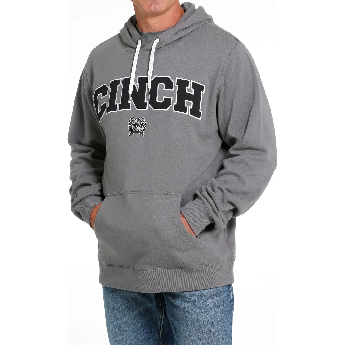 Cinch Men's Logo Hooded Sweatshirt Grey