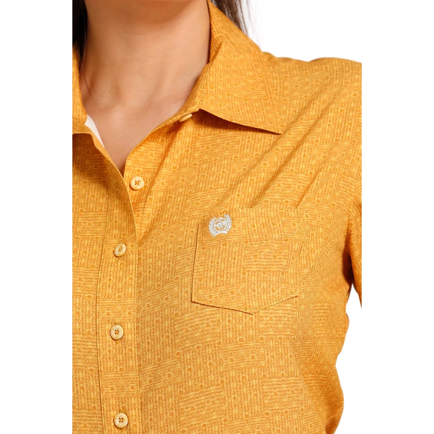 Cinch Women's Arenaflex Button-Down Western Shirt Gold