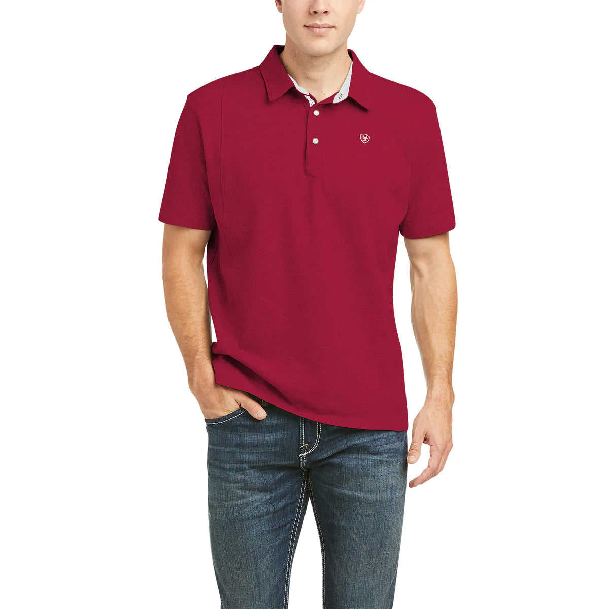 Ariat Men's Medal Polo Red