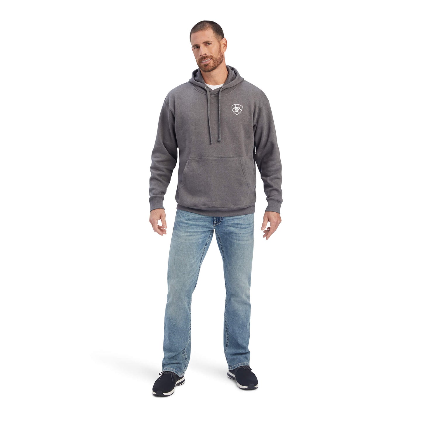 Ariat Mens Southwest Shield Sweatshirt Charcoal