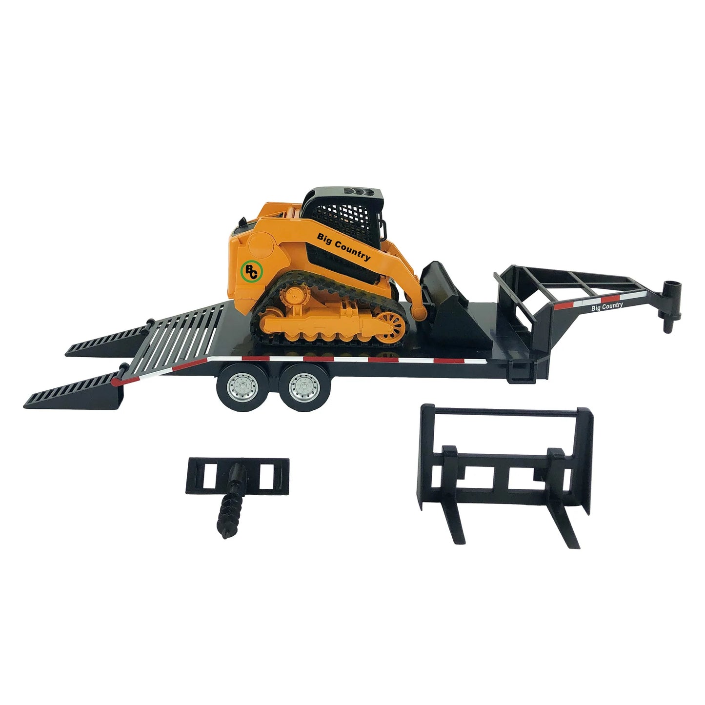 Big Country Toys Track Skid Steer, Trailer and Accessories