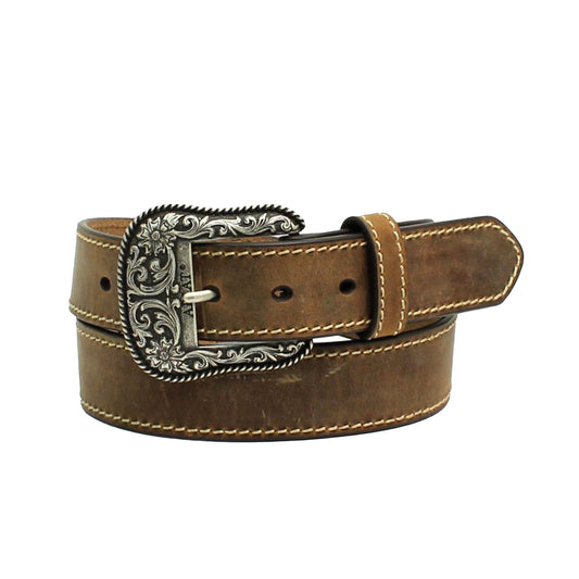 Ariat Womens Distressed Leather Belt 1-1/2" Brown
