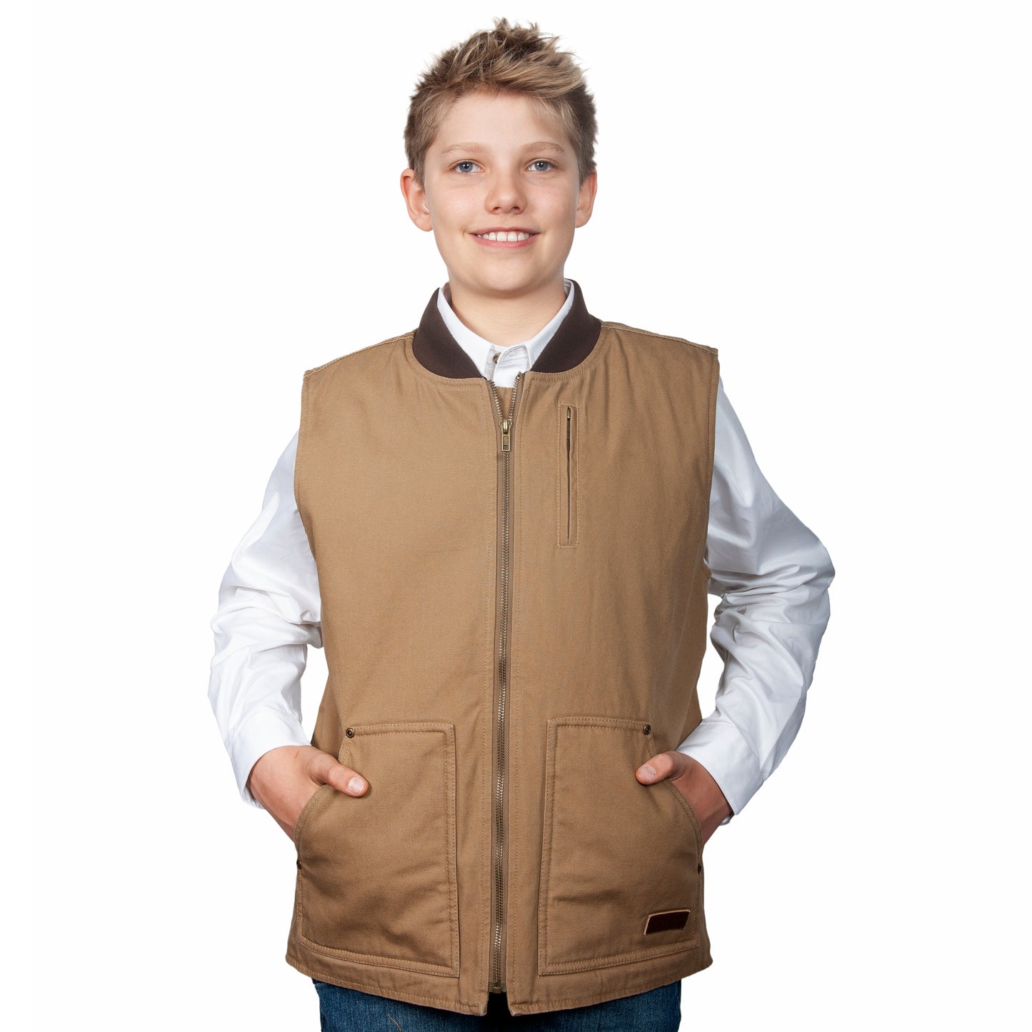 Just Country Kid's Junior Diamantina Vest Khaki