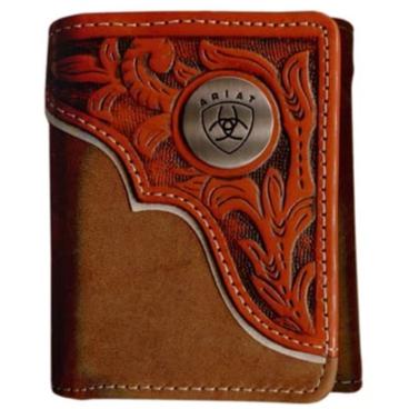 Ariat Tri-Fold Wallet (WLT3112A) Dark Tan